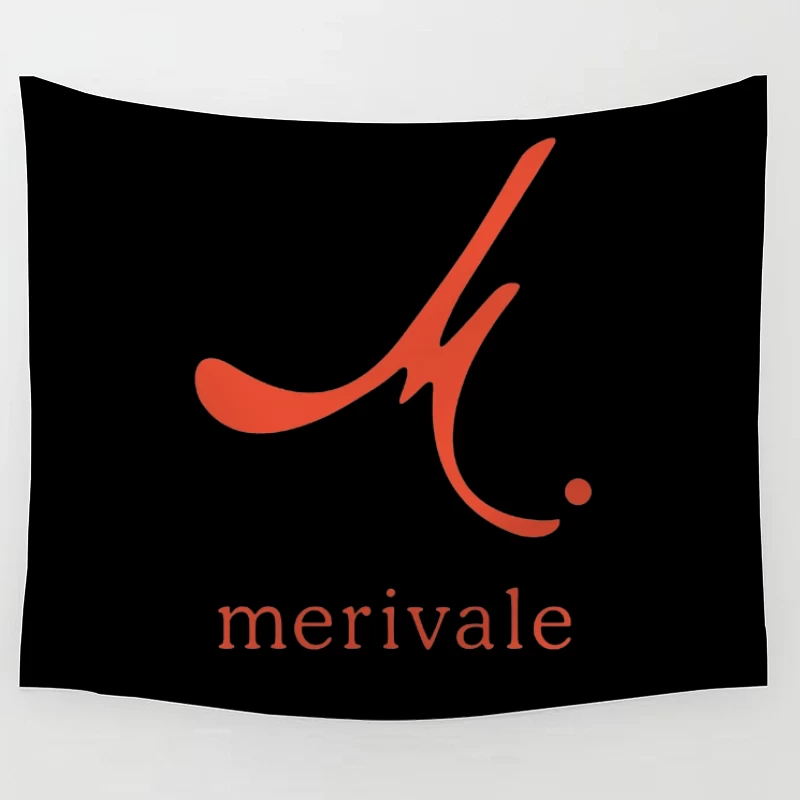 Merivale Hospitality Group Minimalist Red Logo Design Tapestry