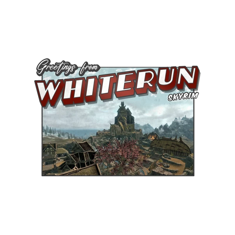 Greetings from Whiterun: A Skyrim Fantasy Postcard Tapestry