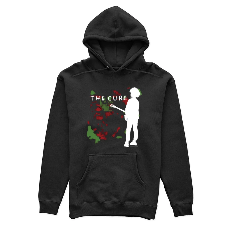 Abstract Silhouette with Red and Green Graffiti Art Female Pullover Hoodie