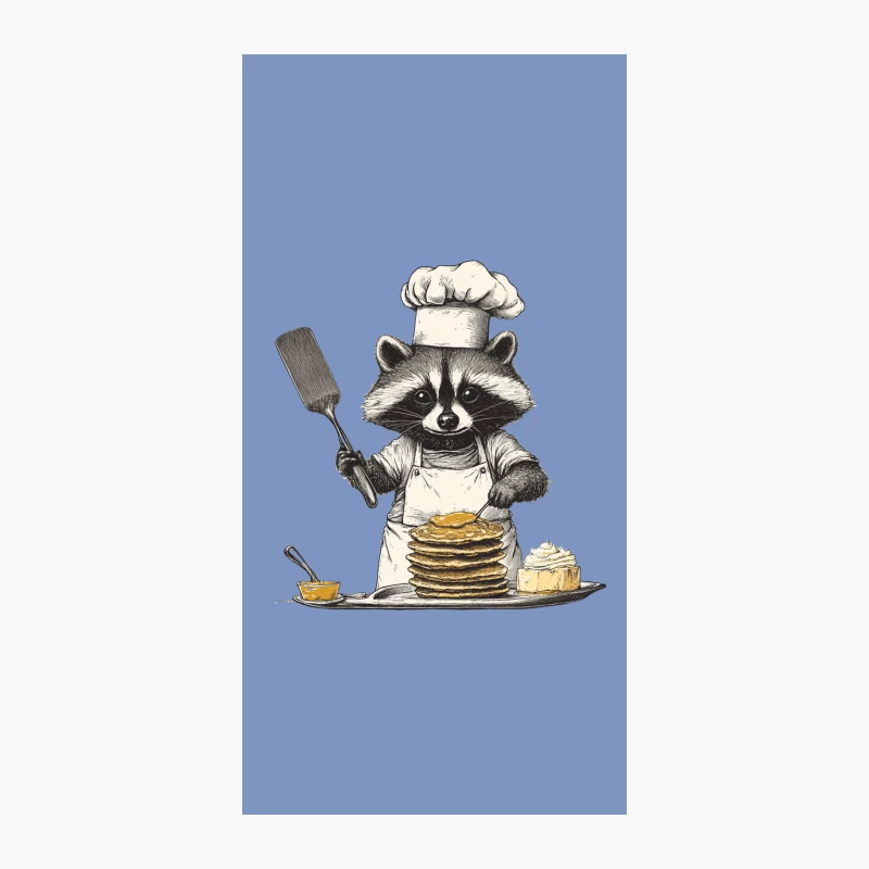 Culinary Raccoon: A Whimsical Chef's Pancake Adventure iPhone Case