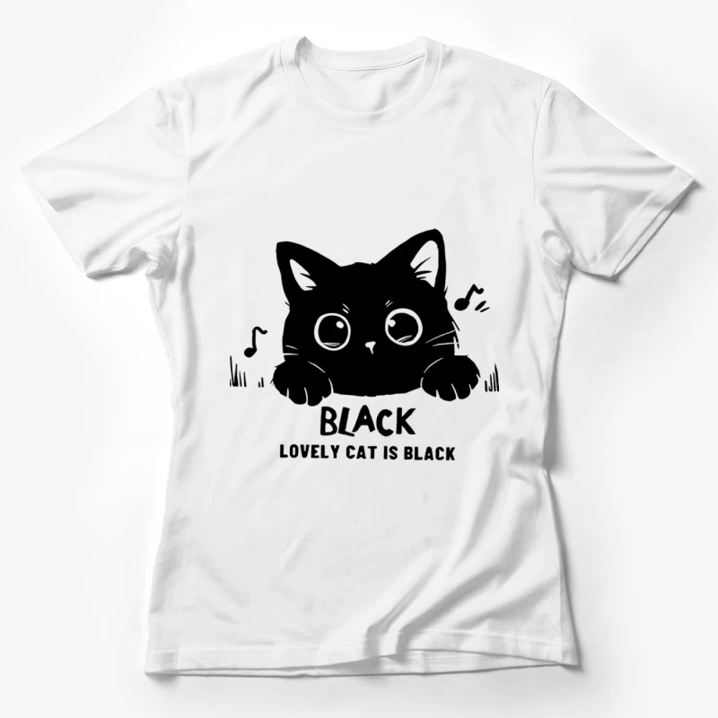 Niedliches schwarzes Kätzchen Damen T-Shirt