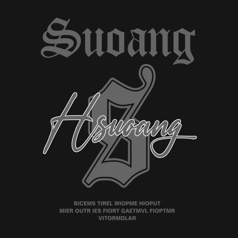 Gothic Typografie Design Damen T-Shirt