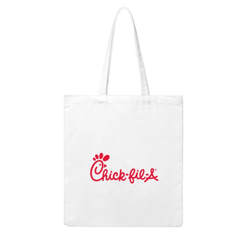 Chick-fil-A Restaurant Chain Logo in Red Cotton Tote Bag