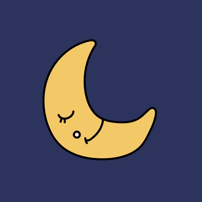 Croissant de Lune Endormie Femme T-Shirt
