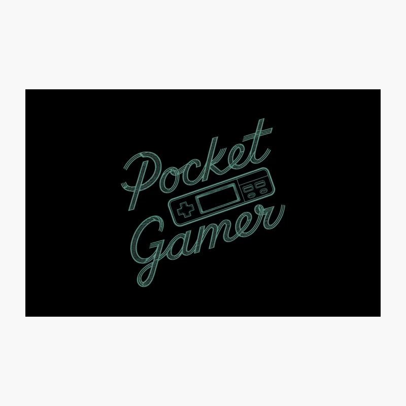 Retro Pocket Gamer Controller Illustration with Vintage Text Design Travel Mug