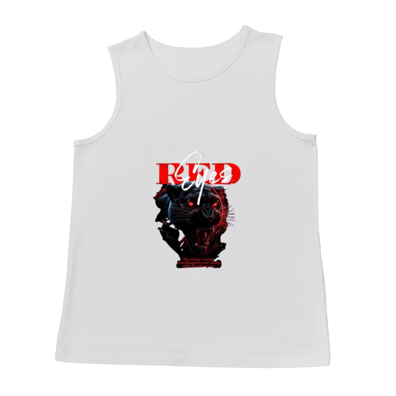 Menacing Black Panther Horror Art Design Male Tank Top