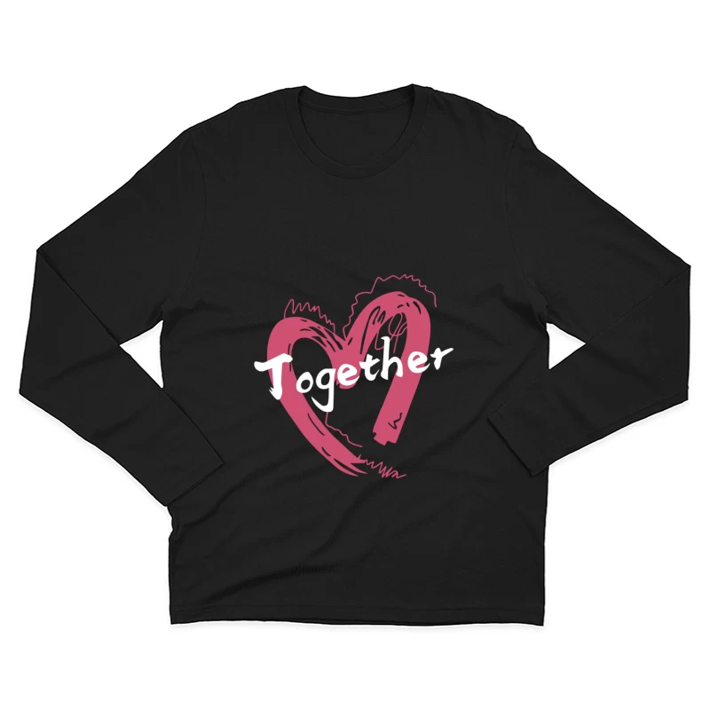 Gemeinsam in Herz und Schrift Herren Langarm T-Shirt