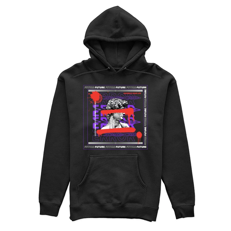 Futuristische David-Fehlerkunst Damen Pullover Hoodie