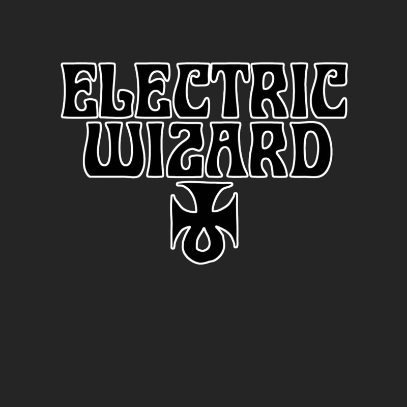 Electric Wizard Doom Metal Band Logo with Iron Cross Female Pullover Sweatshirt