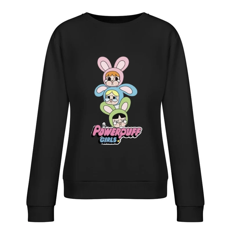 Weinende Powerpuff Girls Osterhasen Damen Pullover Sweatshirt
