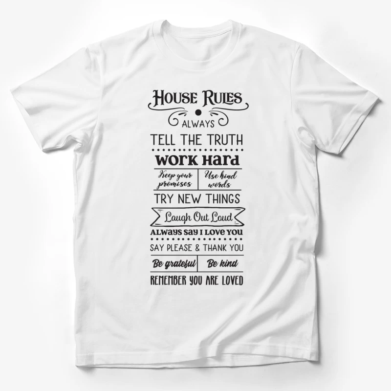 Règles de maison pour une vie heureuse Homme T-Shirt