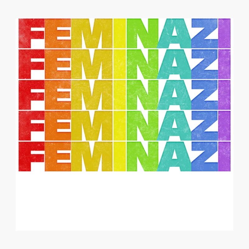 Feminazi Strong Woman Typography Design Throw Pillow