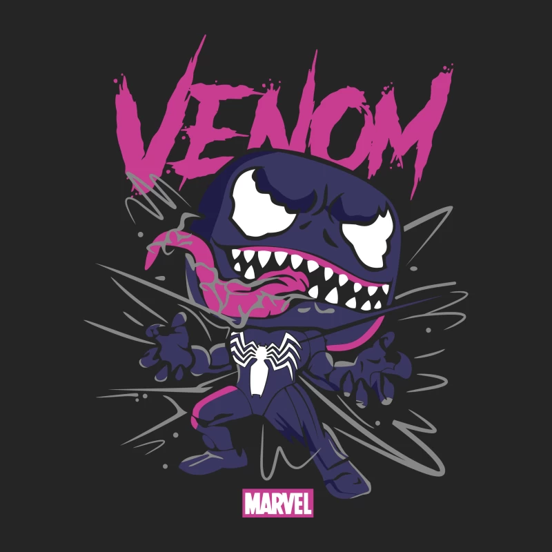 Cartoon Venom Character Illustration Female Pullover Sweatshirt