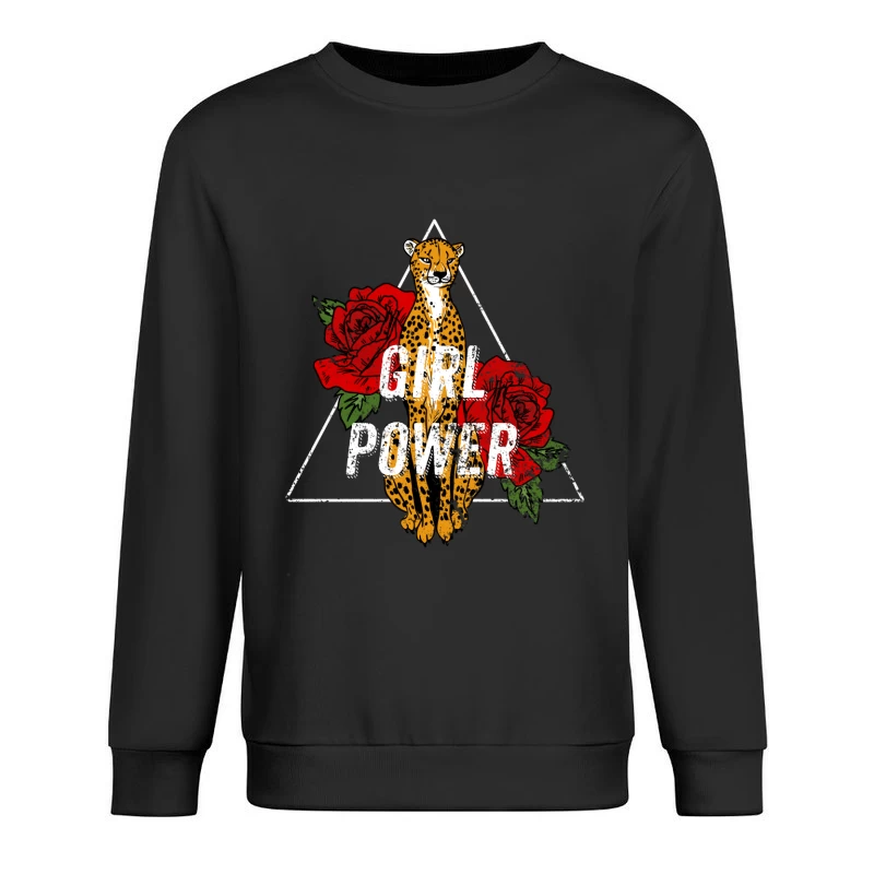 Félin et Roses : Pouvoir Féminin Homme Sweat-shirt à enfiler