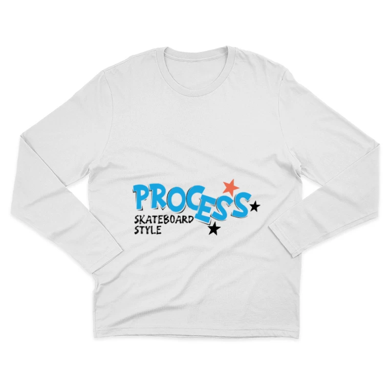 Process Skateboard Stil Design Herren Langarm T-Shirt