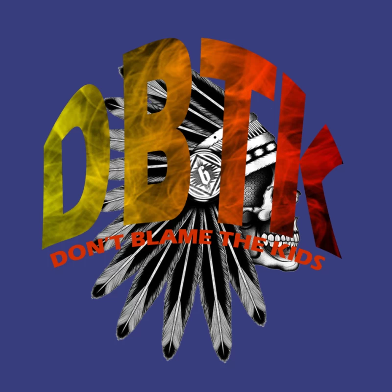 DBTK Logo Design Featuring Feathers and Skull Pin