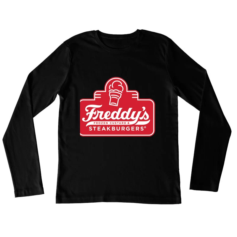 Freddy's Frozen Custard & Steakburgers Restaurant Logo Female Long Sleeve T-Shirt