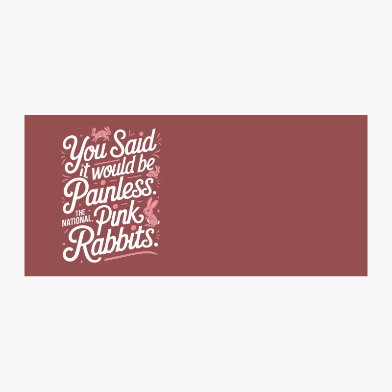 Cute Pink Rabbit Minimalist Typographic Illustration Coffee Mug