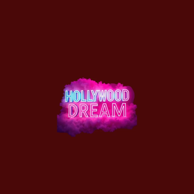 Neon Hollywood Dream Sign with Pink Cloud Background Coffee Mug