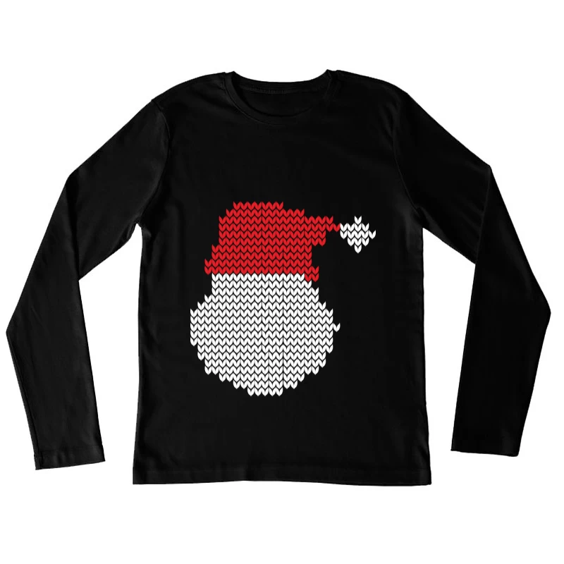 Bonhomme de neige avec chapeau de Noël en pixel art Femme Manches Longues T-Shirt