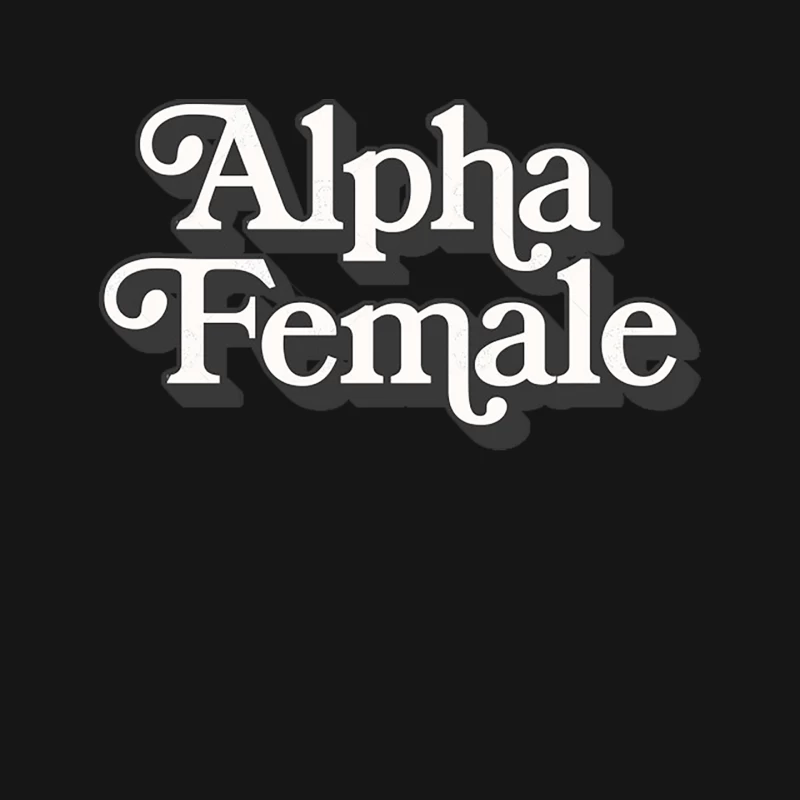 Alpha Female - Original Retro Typographic Design Mouse Pad