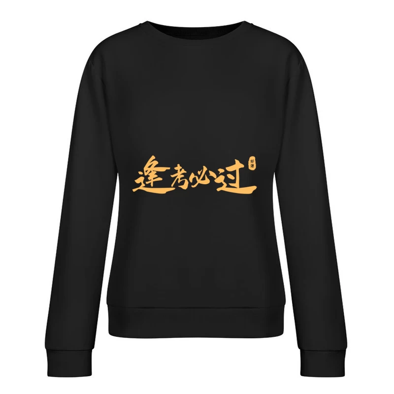 Prüfung Bestehen Schriftzug Damen Pullover Sweatshirt