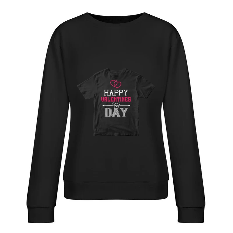 T-shirt Saint-Valentin avec coeurs et message Femme Sweat-shirt à enfiler
