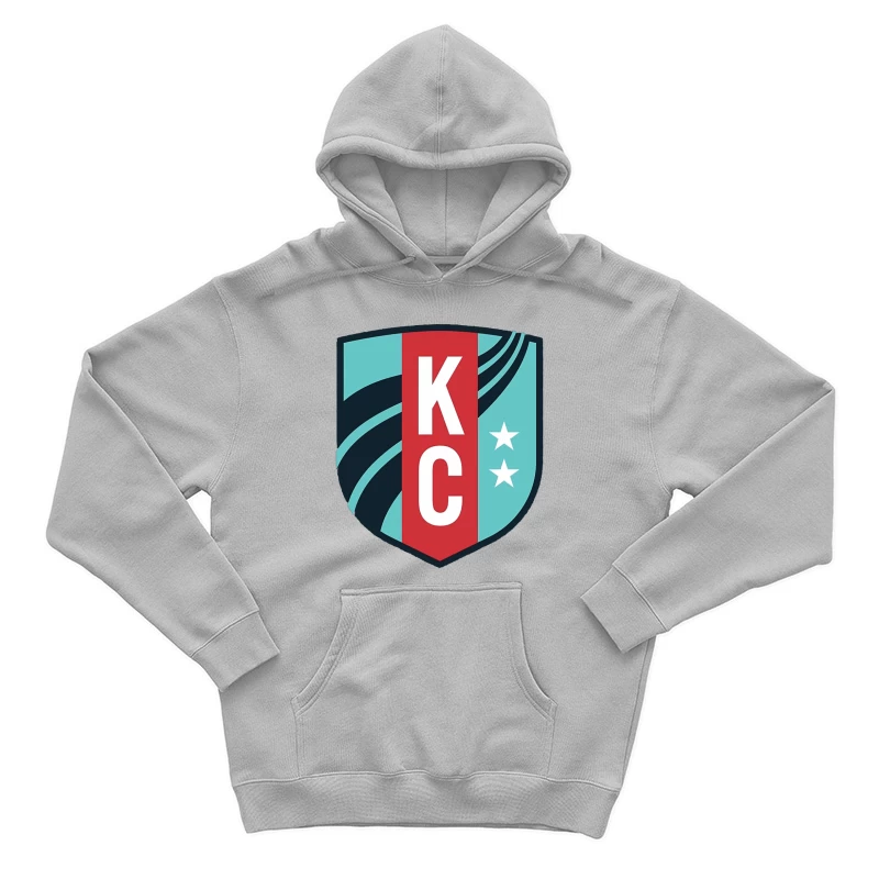 KC Sports Shield Logo with Stars Male Pullover Hoodie