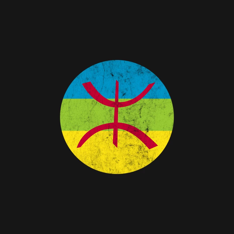Berber  Imazighen Faded-Style Flag Design Desk Mat