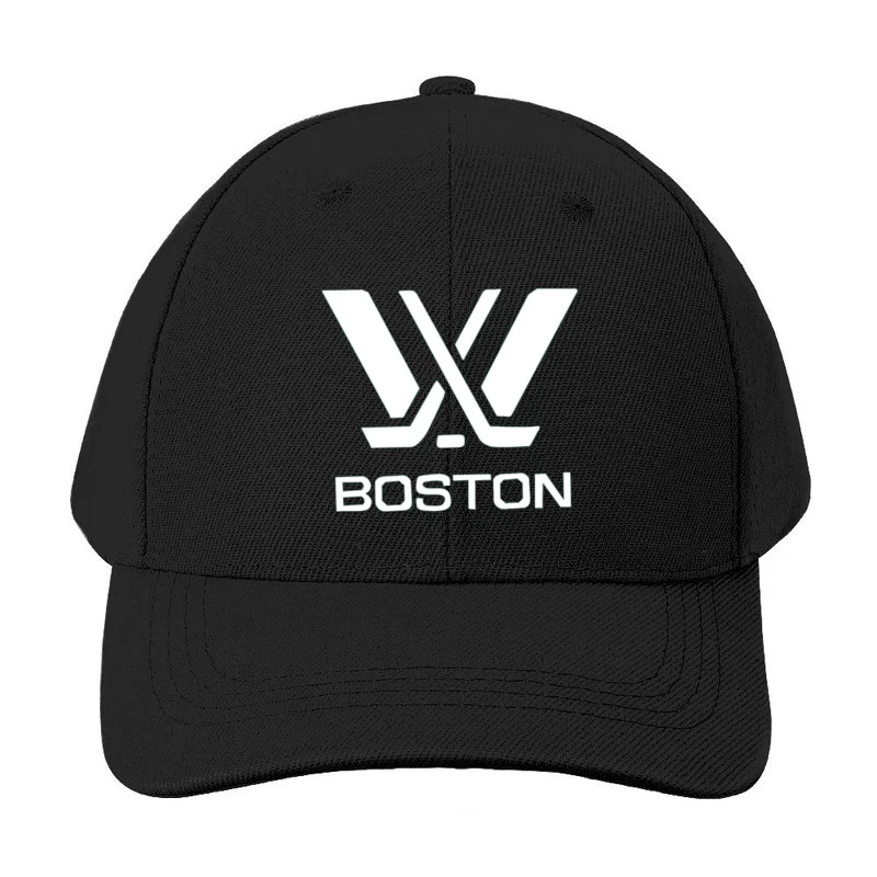 Boston Hockey Team Logo Line Drawing Baseball Cap