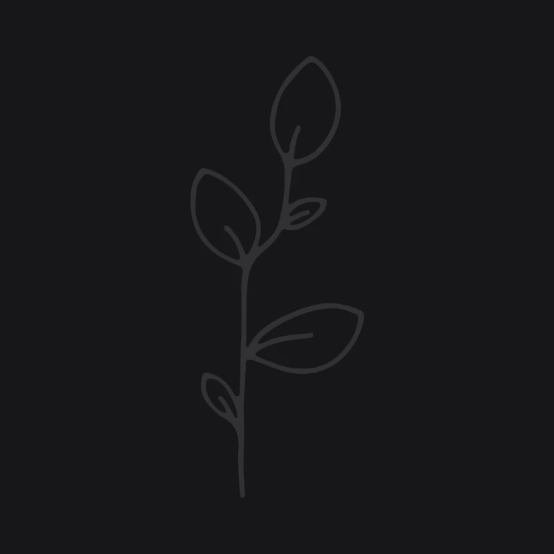 Dessin minimaliste d'une branche Femme Sweat à capuche