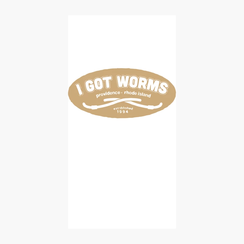 Vintage Oval Logo for "I Got Worms" Business in Providence, Rhode Island iPhone Case