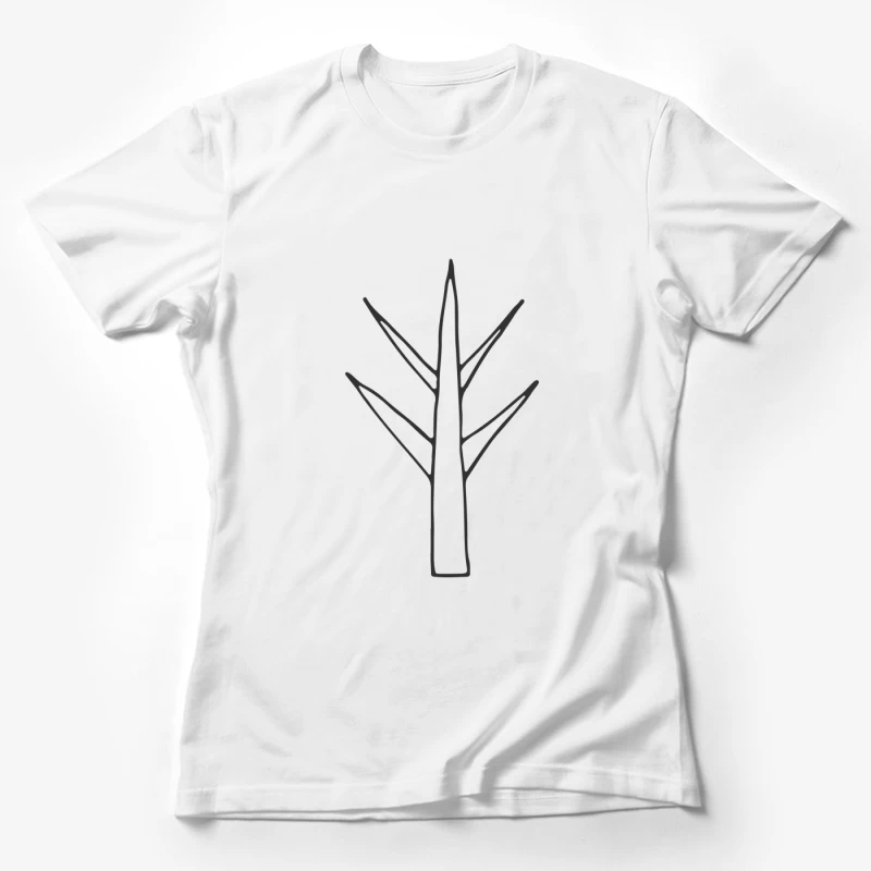 Dessin d'un Arbre Minimaliste Femme T-Shirt