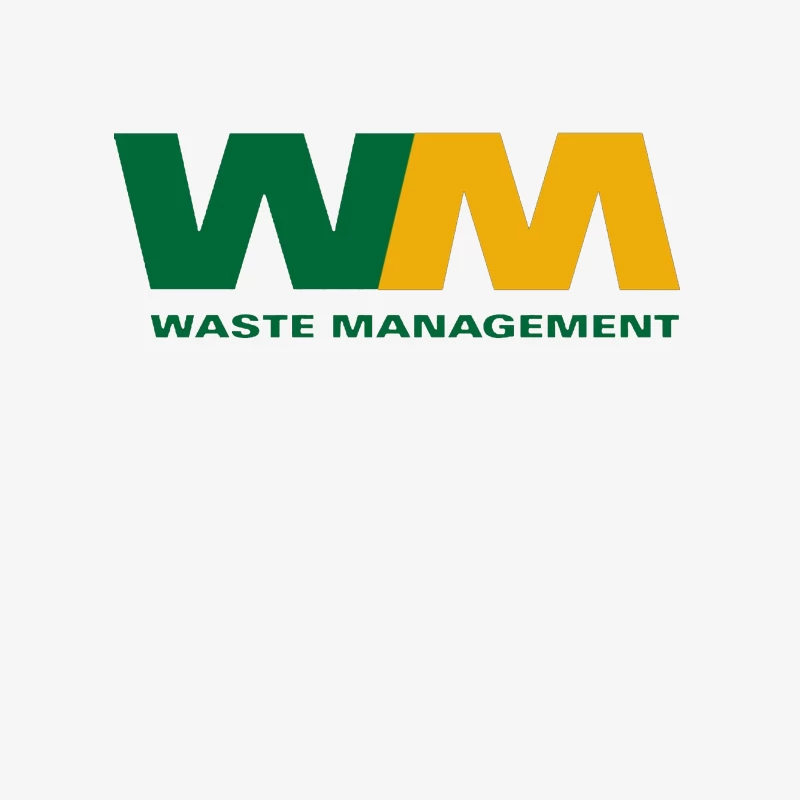 Waste Management (WM) Corporate Logo in Green and Yellow Male Pullover Sweatshirt