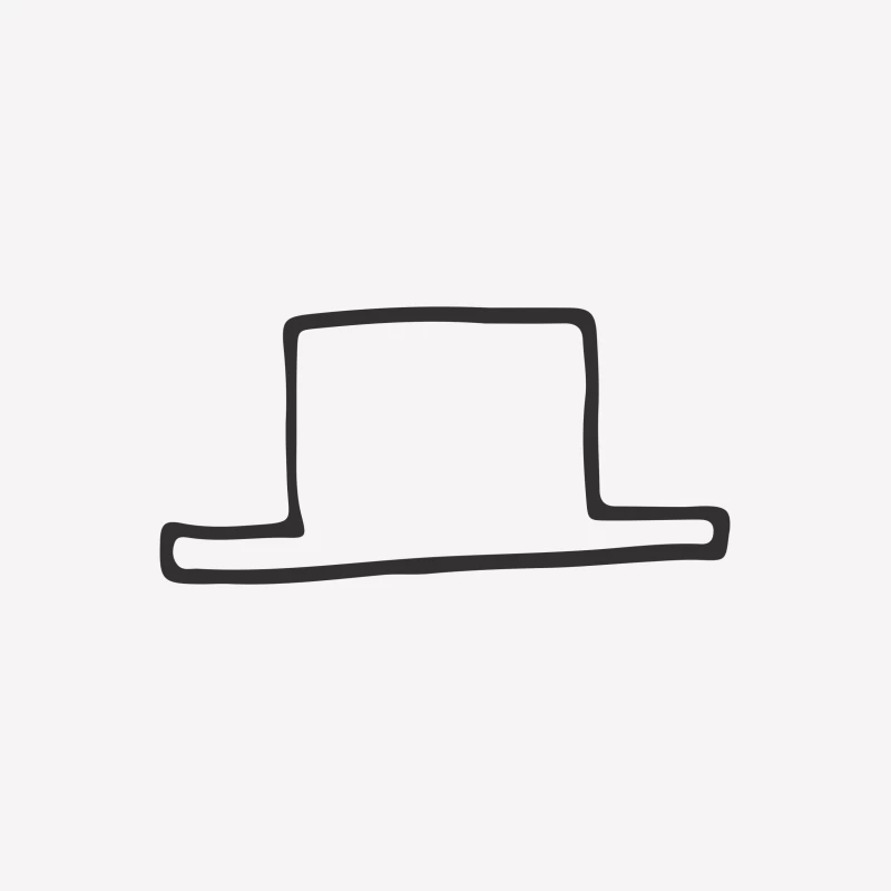 Silhouette de Chapeau Minimaliste Femme T-Shirt