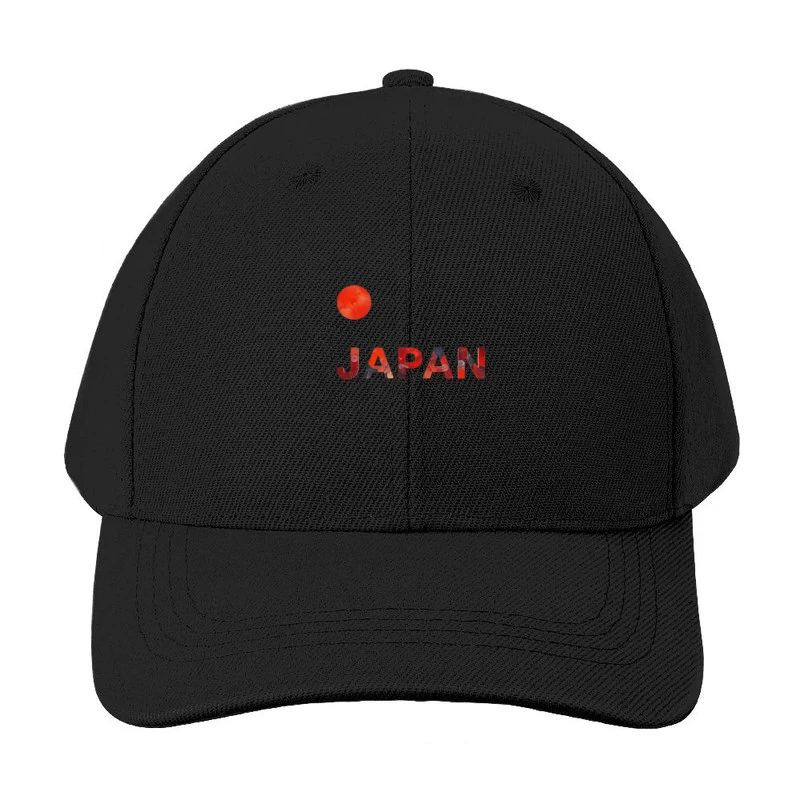 Minimalist Japanese Flag Design with Typography Baseball Cap