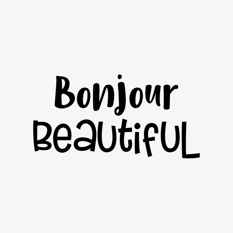 Bonjour Belle Typographie Homme Sweat-shirt à enfiler