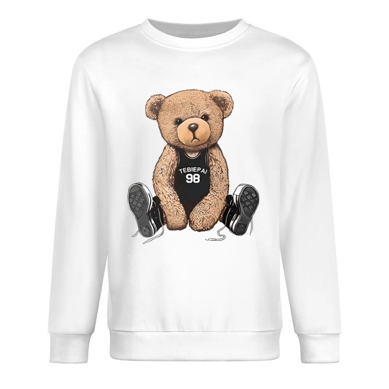 Bär im Basketballtrikot mit Turnschuhen Herren Pullover Sweatshirt