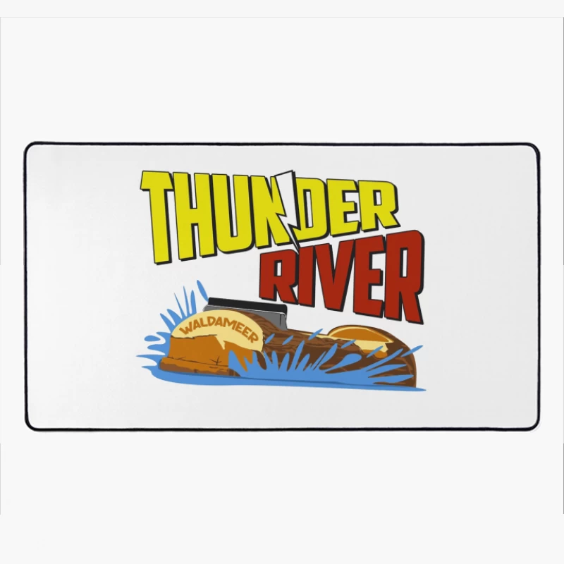 Thunder River Water Ride Logo at Waldameer Park Desk Mat