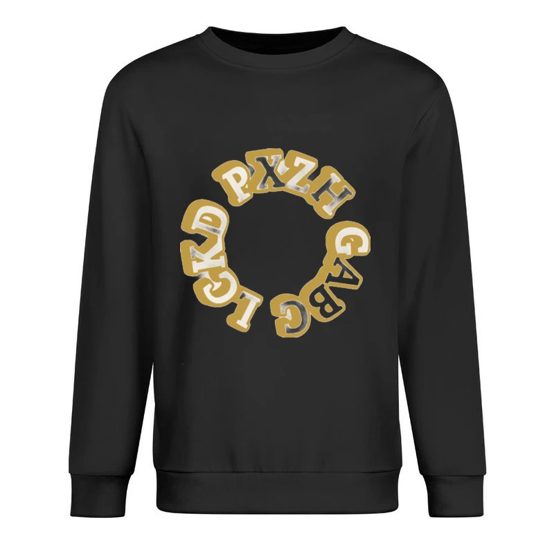 Buchstaben in einem Kreis Herren Pullover Sweatshirt