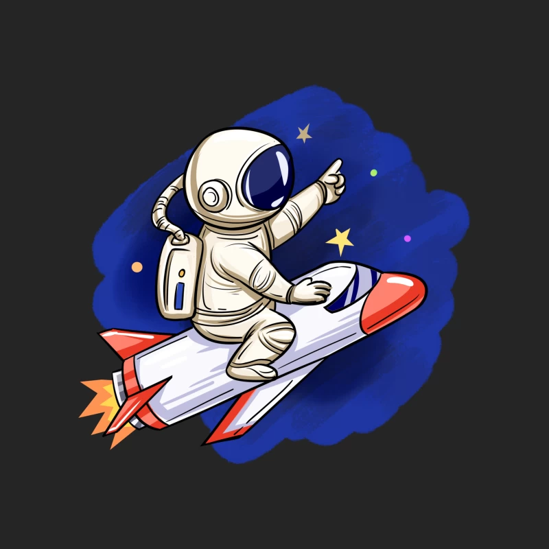 Astronaut auf Rakete im Weltraum Damen Pullover Sweatshirt