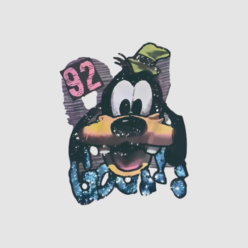 Design di cartoni animati divertente con Pippo Felpa con cappuccio Uomo