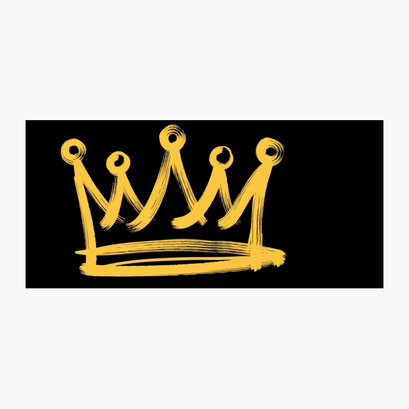 Hand-Drawn Yellow Crown Sketch: A Royal Symbol Coffee Mug