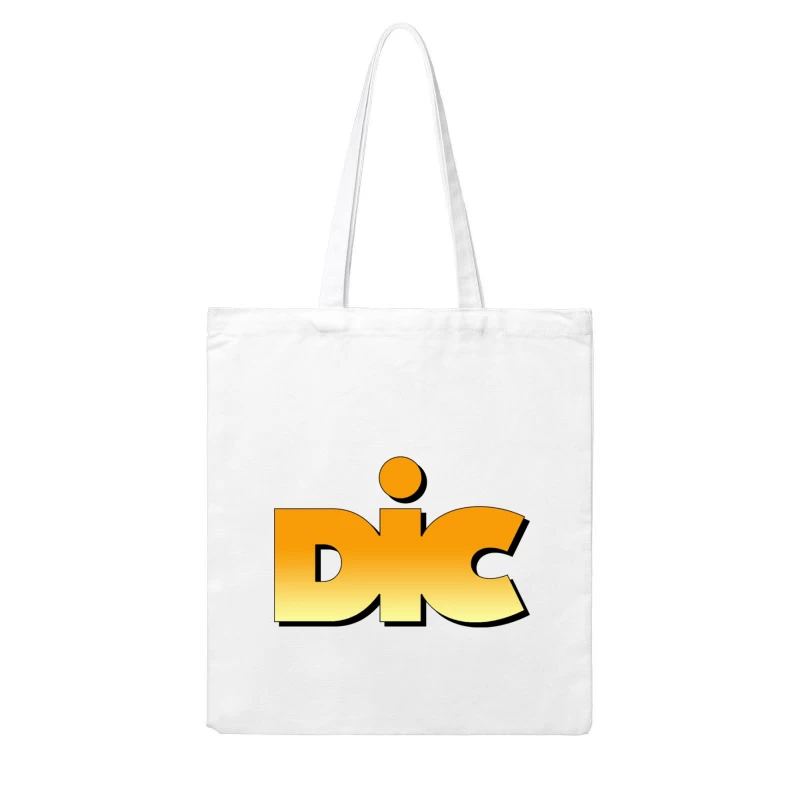 DIC Entertainment Logo Design with Orange Gradient Effect Cotton Tote Bag