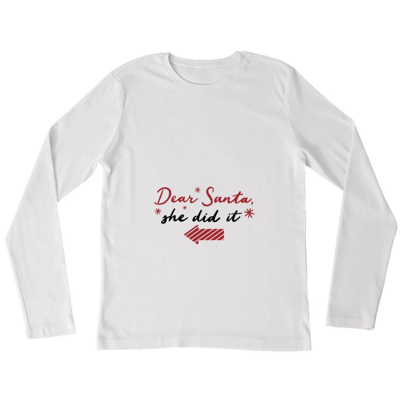Lettre au Père Noël Femme Manches Longues T-Shirt