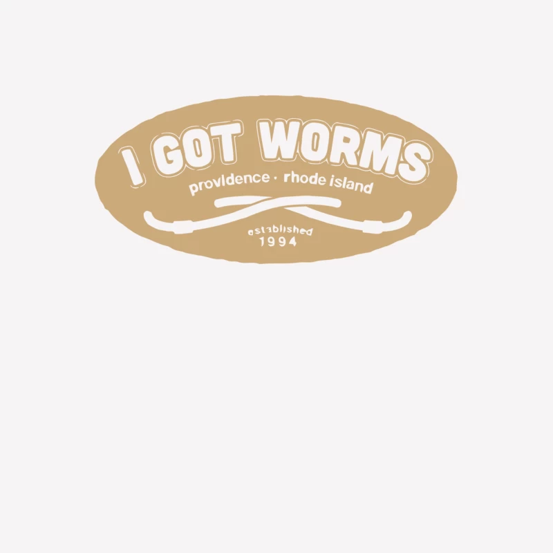 Vintage Oval Logo for "I Got Worms" Business in Providence, Rhode Island Female T-Shirt