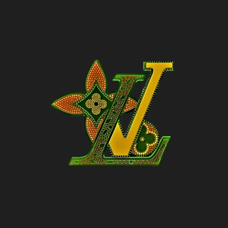 Luxus-Logo-Design in goldenen und grünen Tönen Herren Tanktops