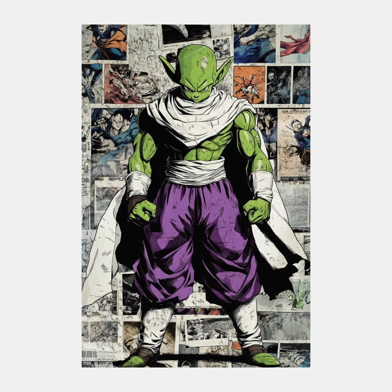 Iconic Piccolo Character from Dragon Ball Z Manga Artwork Male Tank Top