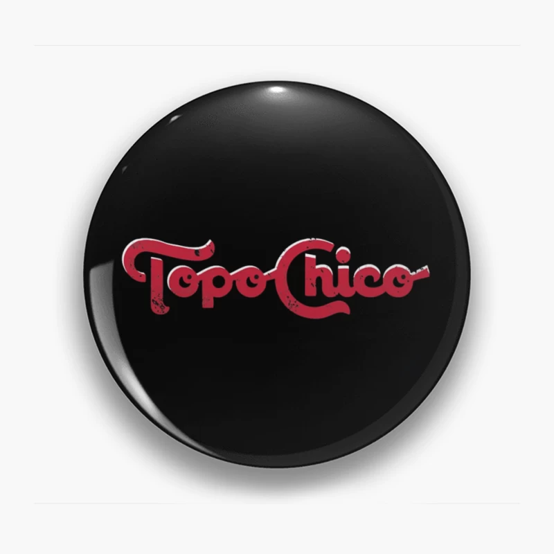 Vintage Topo Chico Red Logo Design Pin