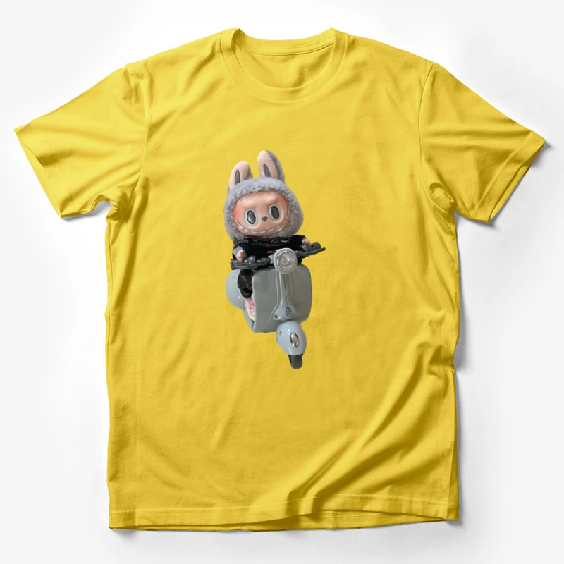 Spielzeug auf einem Roller mit Hasenohren-Helm Herren T-Shirt